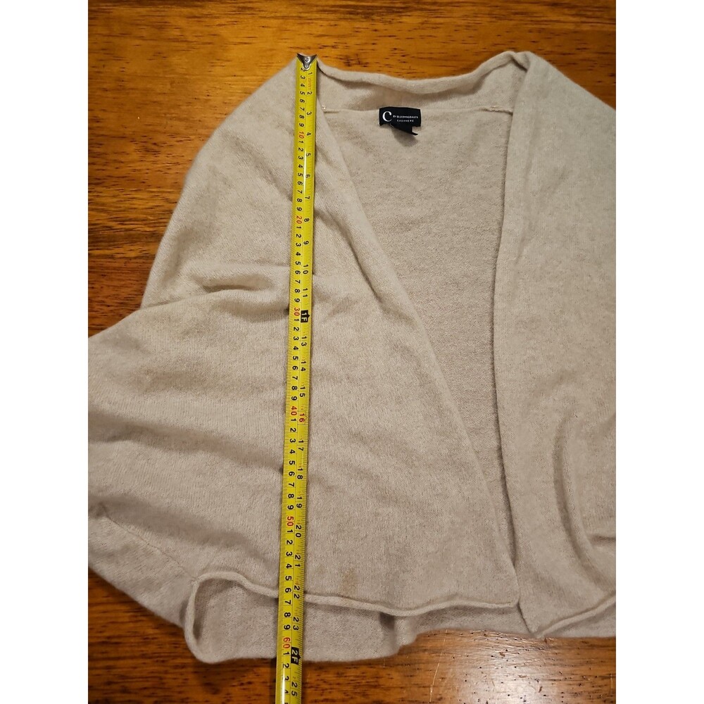 C by Bloomingdale’s Cashmere Cocoon Cardigan Sweater XL Oatmeal Beige Shawl - Picture 4 of 7